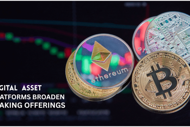 Dubai digital asset platform interface showing cryptocurrency staking analytics and blockchain financial services.
