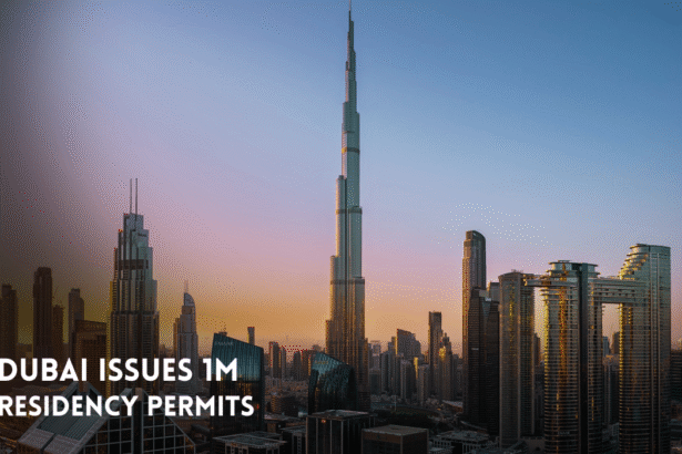 Dubai skyline as the UAE issues over 1 million residency permits and 66,000 Golden Visas in the first half of 2026.