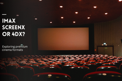 Cinema auditorium highlighting IMAX, ScreenX and 4DX viewing formats