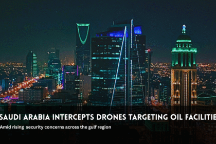 Saudi Arabia intercepts drones targeting oil facilities over Gulf security concerns.