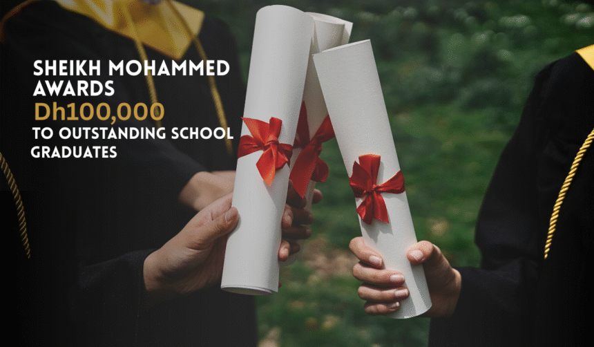 Sheikh Mohammed honours UAE’s top high school graduates with Dh100,000 reward.