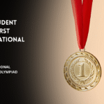Gold Medal representing the UAE student's historic individual gold win at the international Economics Olympiad.