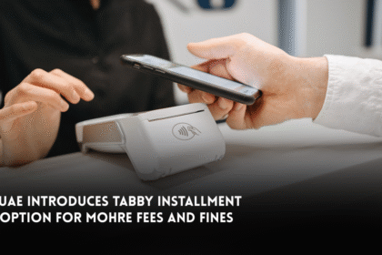 Customer making a digital payment for MoHRE fees and fines through Tabby in UAE.