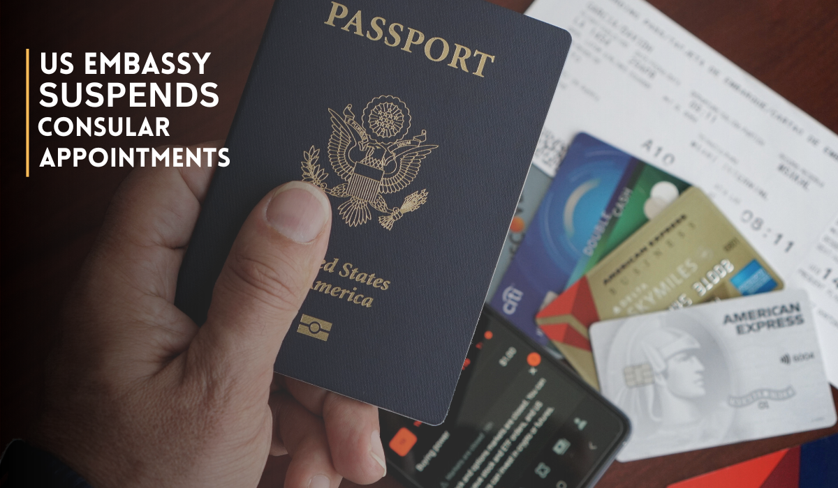 US passport representing US Embassy consular appointments in UAE.
