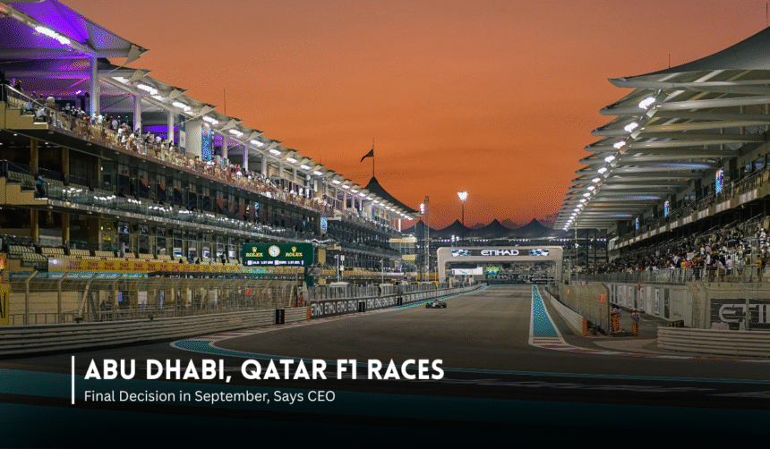Yas Marina Circuit in Abu Dhabi ahead of the Formula 1 Grand Prix.