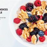 Healthy berry breakfast bowl
