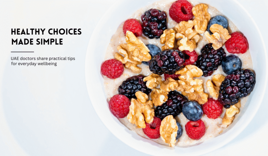 Healthy berry breakfast bowl