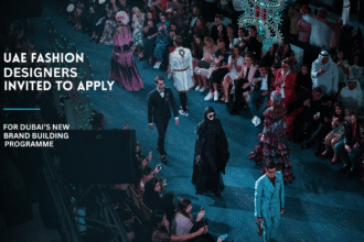 Fashion designers showcasing collections on a runway in Dubai.