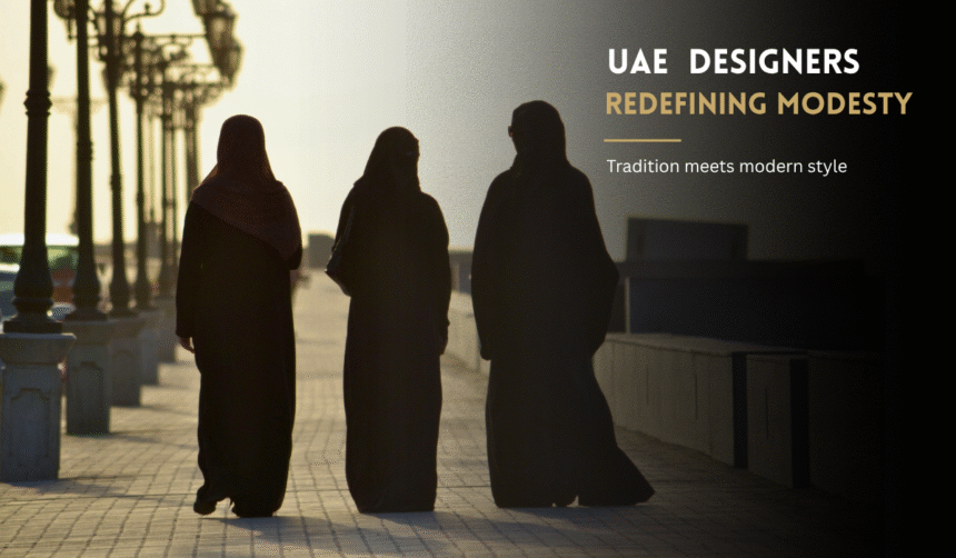 UAE modest fashion with modern abaya designs and contemporary silhouettes