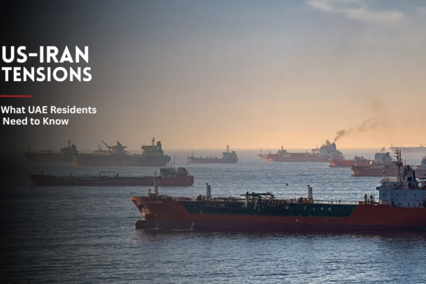 Oil tankers sailing through the Strait of Hormuz amid US-Iran tensions.
