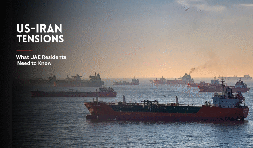 Oil tankers sailing through the Strait of Hormuz amid US-Iran tensions.