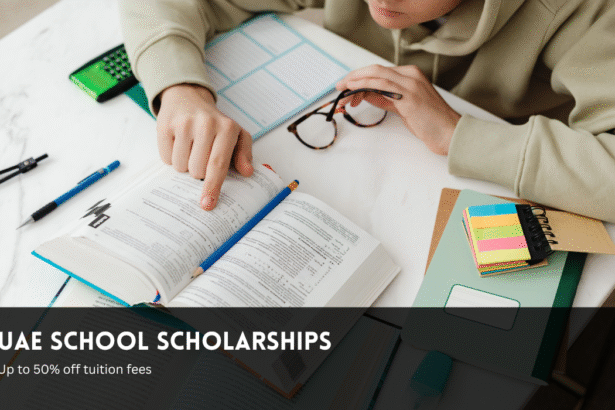 UAE schools offer scholarships covering up to 50% of tuition fees.