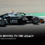 Williams inspired racing car at the Spanish Grand Prix in Madrid.