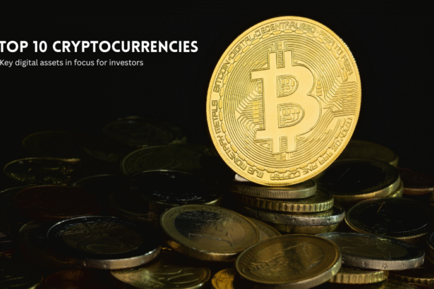 Bitcoin coin on cryptocurrency coins.