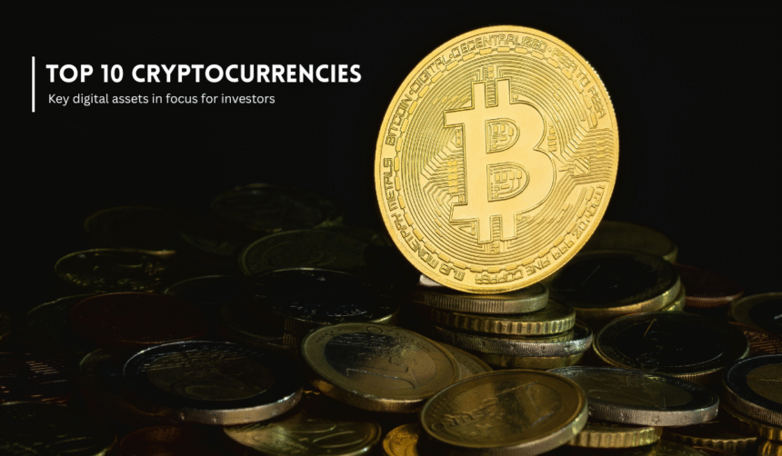 Bitcoin coin on cryptocurrency coins.