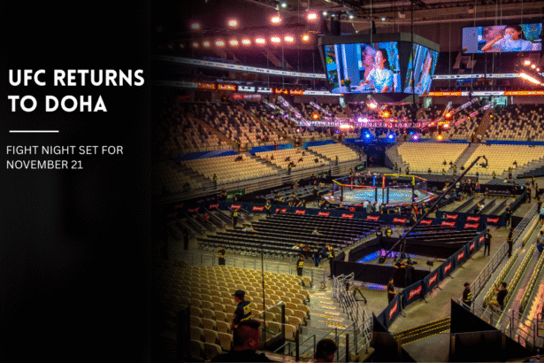 UFC Fight Night octagon in Doha, Qatar.