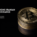 Bitcoin coins representing Iranian crypto sanctions.