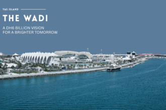 Yas Island waterfront and attractions in Abu Dhabi.