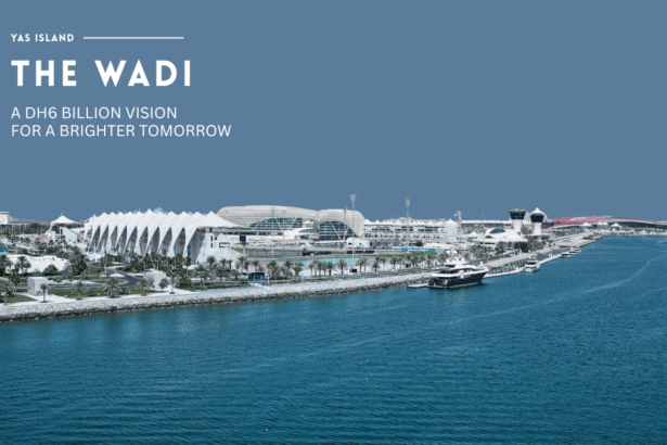 Yas Island waterfront and attractions in Abu Dhabi.