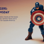 Captain America figure holding his shield.