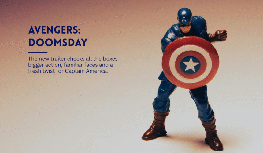 Captain America figure holding his shield.