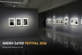 Sheikh Zayed Festival 2026 exhibition showcasing rare historical photographs and UAE heritage artefacts.