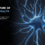 Blue neuron representing brain health.