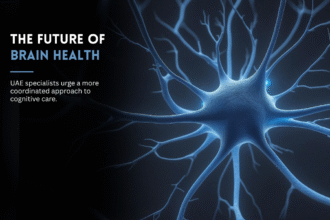 Blue neuron representing brain health.