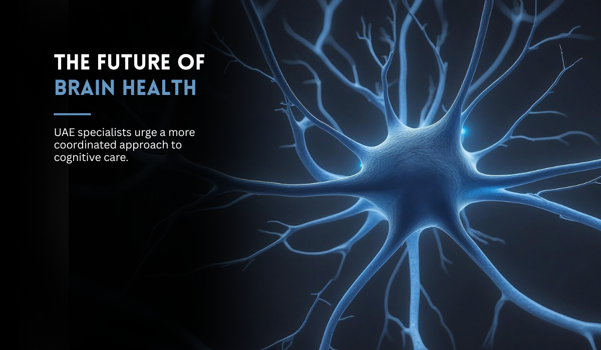 Blue neuron representing brain health.