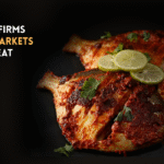 Grilled fish with lemon slices on a plate.