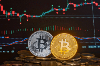 Bitcoin investment market imagery.