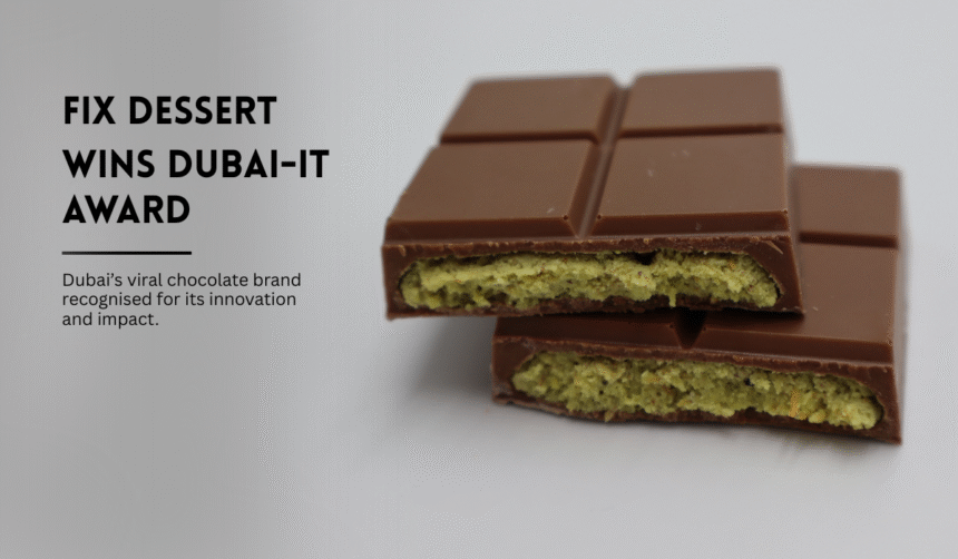 Dubai chocolate bar with pistachio filling and crispy knafeh.